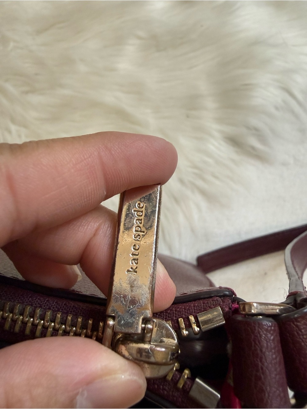 Kate Spade Adel Burgundy Medium Crossbody Bag - Picture 15 of 15